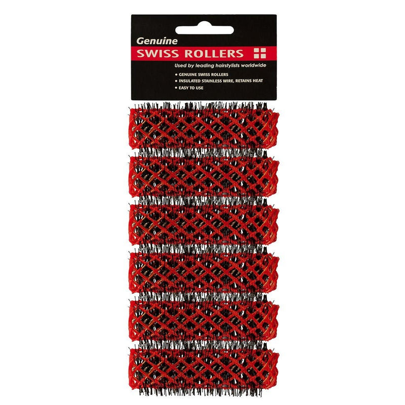 Dateline Professional 16mm Swiss Hair Rollers - Coral 134700