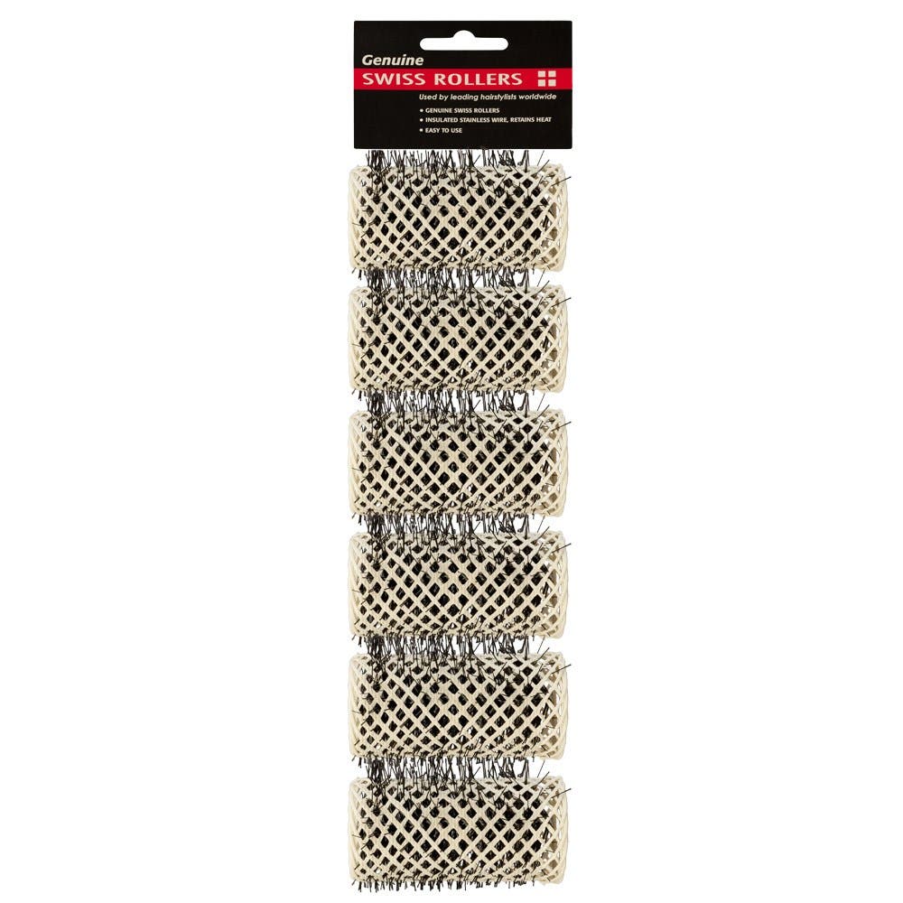 Dateline Professional 32mm Swiss Hair Rollers - White 134703