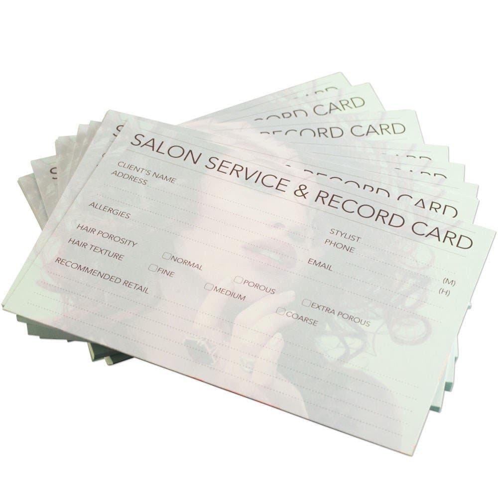 Dateline Professional Hairdressing Record Cards 100Pk 144500
