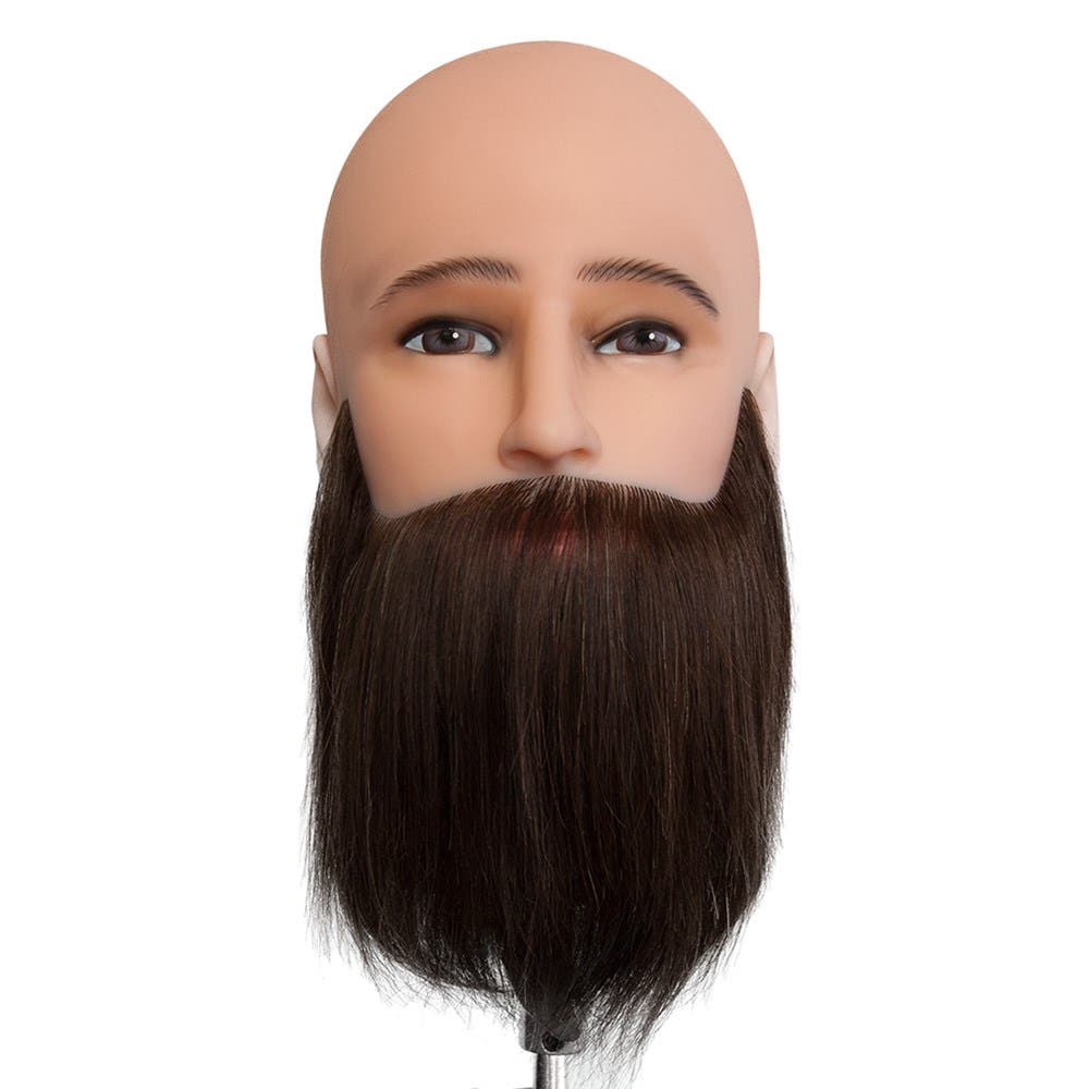 Dateline Professional MALE Mannequin Bald Head / Bearded Indian Hair - Andrew