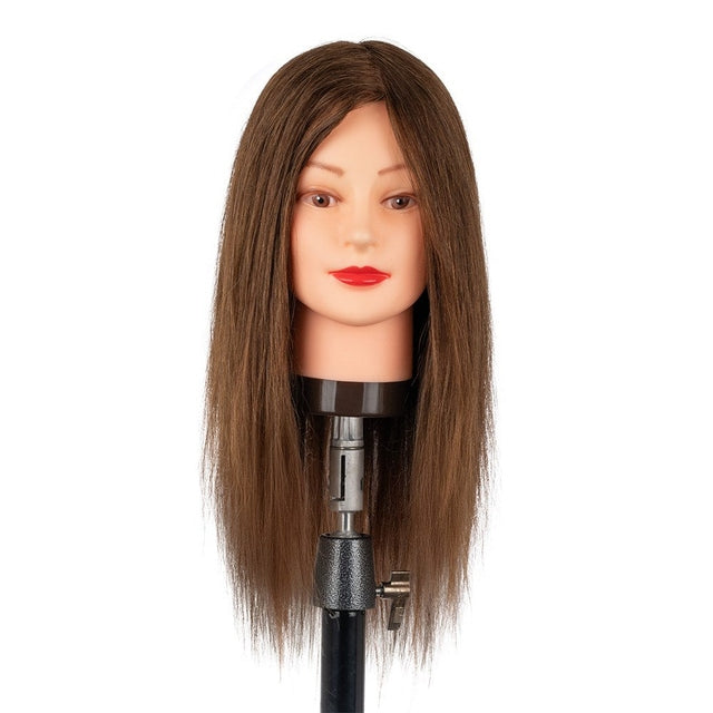 Dateline Professional Mannequin Head Designer Collection Long Indian Brown Layer Hair - Mia 18"