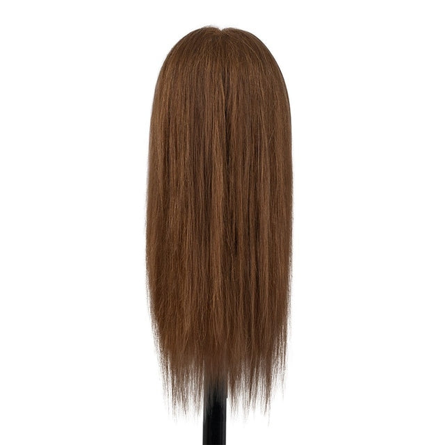 Dateline Professional Mannequin Head Designer Collection Extra Long Indian Brown Layer Hair - Amy 20"