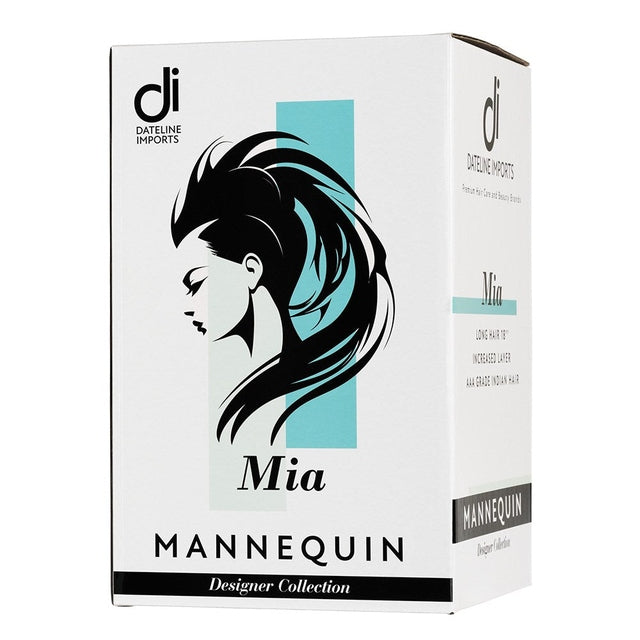 Dateline Professional Mannequin Head Designer Collection Long Indian Brown Layer Hair - Mia 18"
