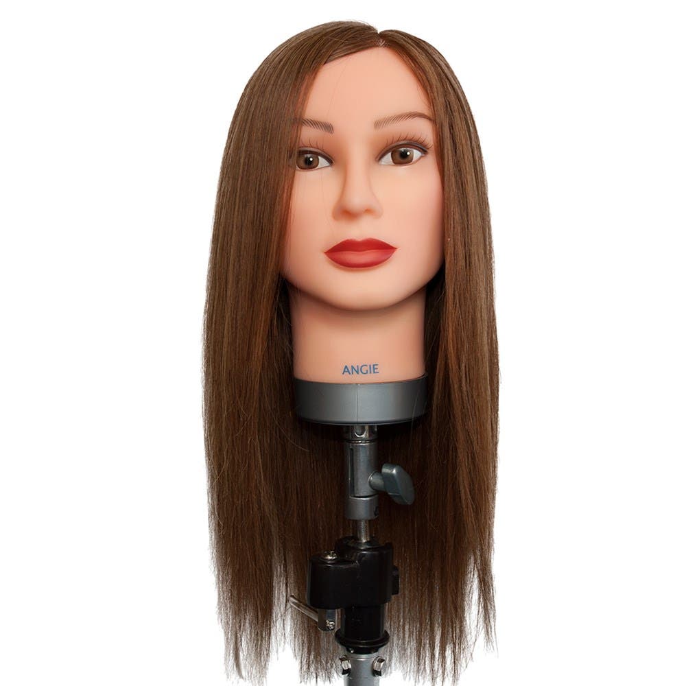Dateline Professional Mannequin Long Chinese Hair Brown - Angie 18"