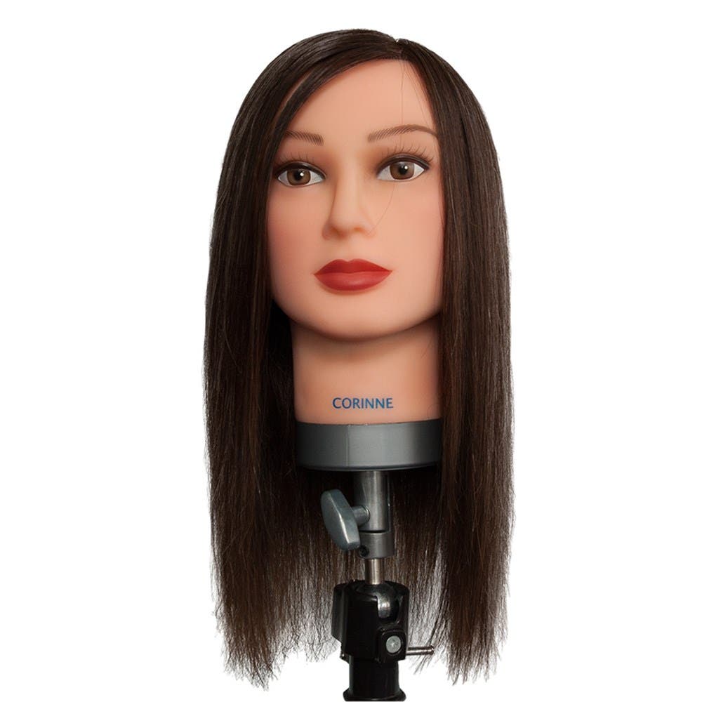 Dateline Professional Mannequin Medium Chinese Hair Brown - Corinne 15"