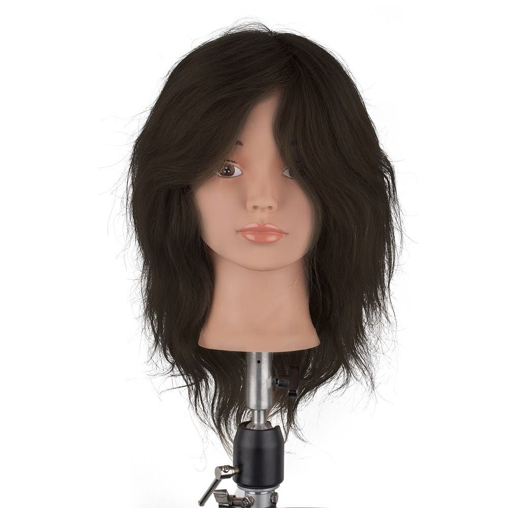 Dateline Professional Mannequin Short Indian Hair Wavy Brown - Cher 140147
