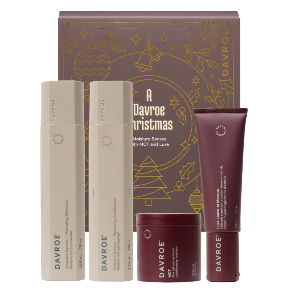 Davroe Moisture Senses Quad Pack with MCT & Luxe Leave-in Masque