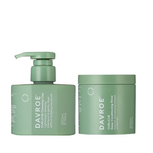 Davroe CURLiCUE Cleansing Clay & Deep Conditioning Rinse DUO