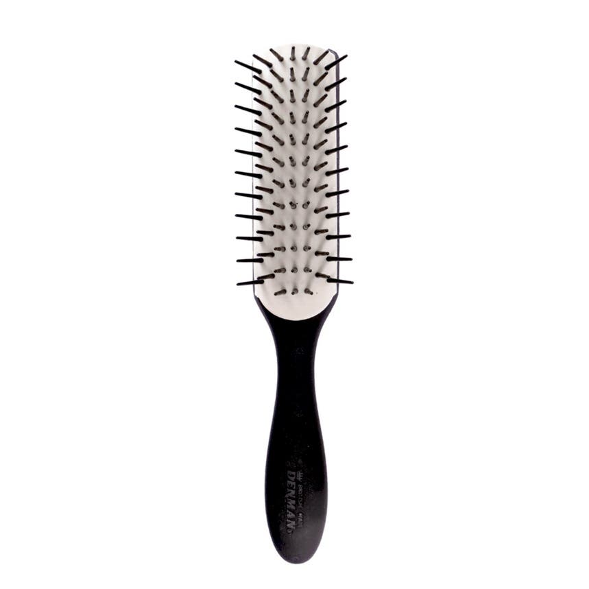 Denman 7 Row The Free Flow Styler D31N Noir Black Matte Grip Cushion