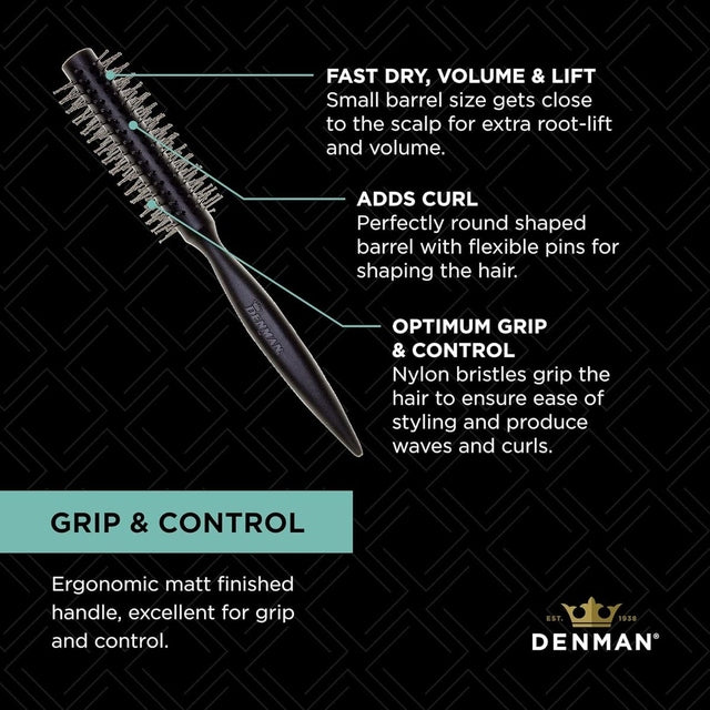 Denman D73 Curling Brush 15mm - Black