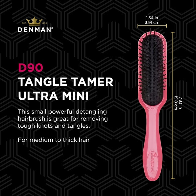 Denman D90 Tangle Tamer Ultra Mini Hair Brush - Pink