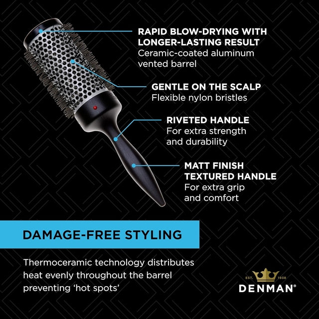 Denman Thermoceramic Curling Brush Silver