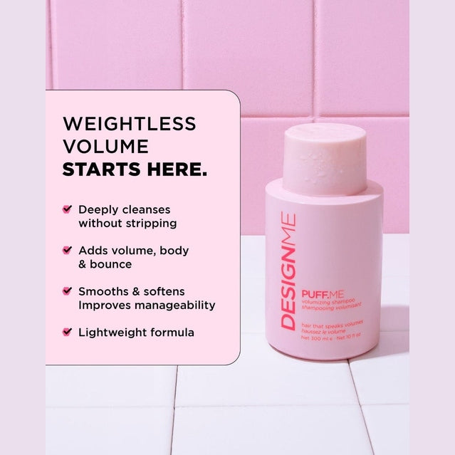 DesignME PuffME Volume Trio Kit Volumising Shampoo, Conditioner & Hair Treatment