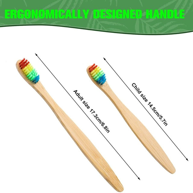 Eco-friendly Natural Bamboo Toothbrush Set, Extra soft bristle, BPA Free