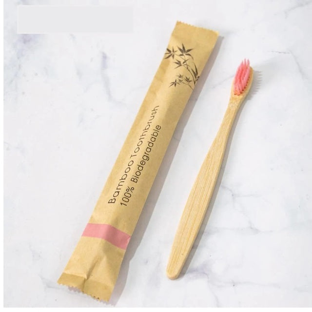 Eco-friendly Natural Bamboo Toothbrush Set, Extra soft bristle, BPA Free