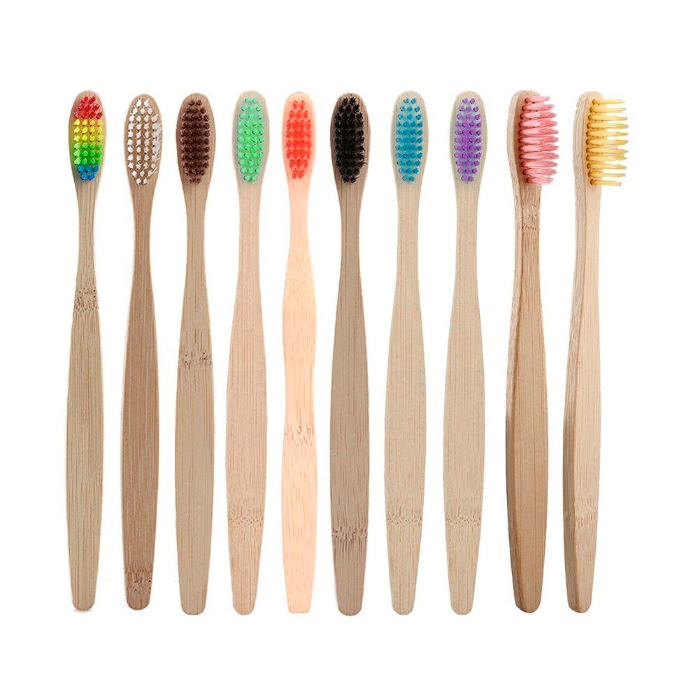 Eco-friendly Natural Bamboo Toothbrush Set, Extra soft bristle, BPA Free
