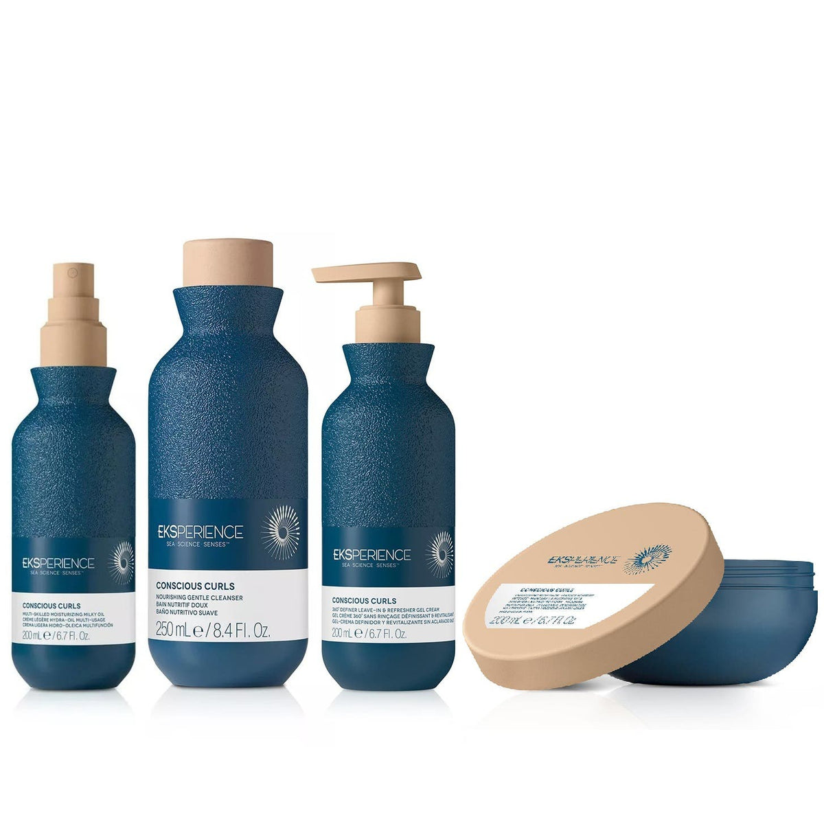 Revlon Professional Eksperience Conscious Curls QUAD (Cleanser, Mask, Multi-skilled Milky Oil and Definer Gel Cream)