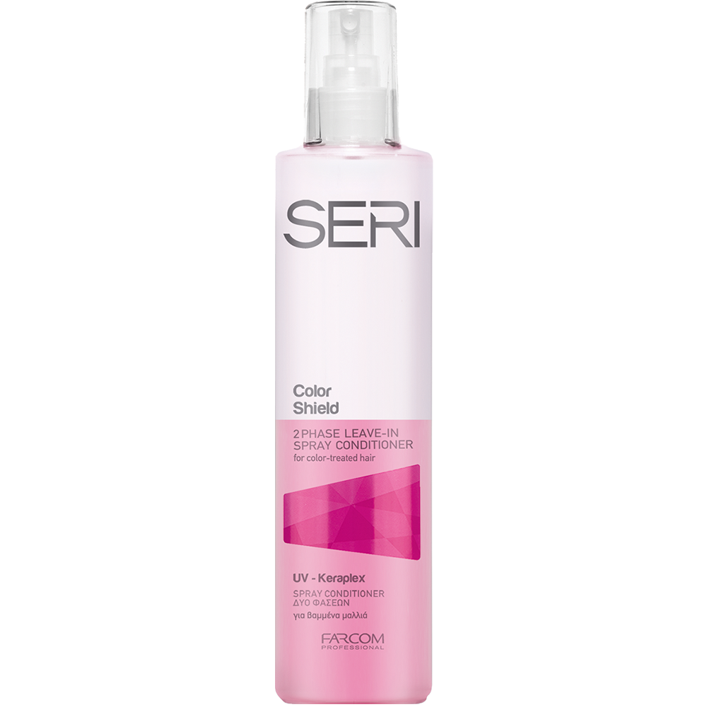 Farcom Seri Color Shield 2-Phase Leave-In Conditioner Spray for color-treated hair with UV protection and keratin