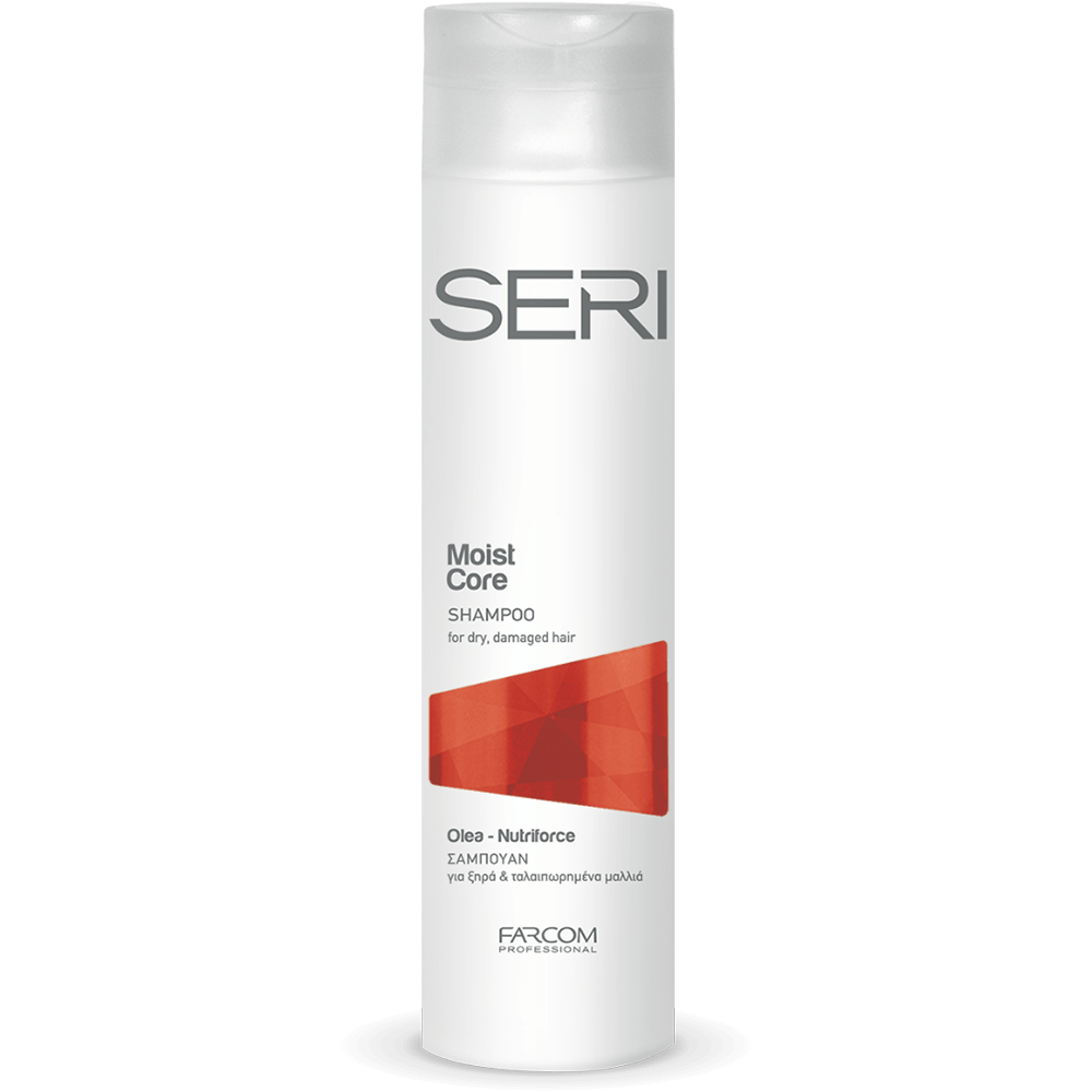 Farcom Seri Moist Core Shampoo 300ml for dry damaged hair with Argan Oil