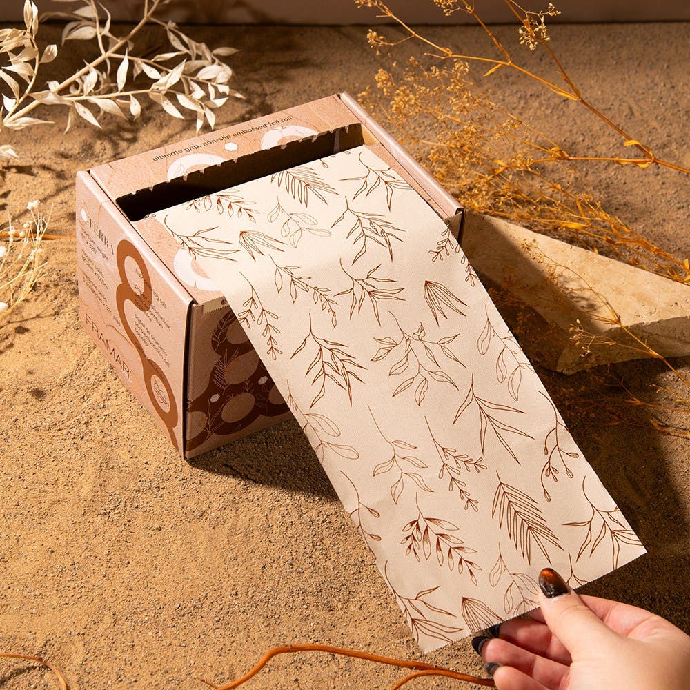 Framar Embossed Foil Roll Medium Terra 12.7cm x 97.5m