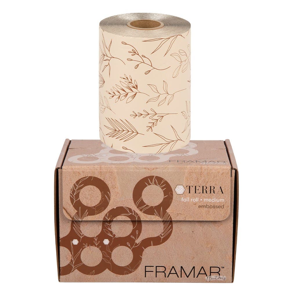 Framar Embossed Foil Roll Medium Terra 12.7cm x 97.5m
