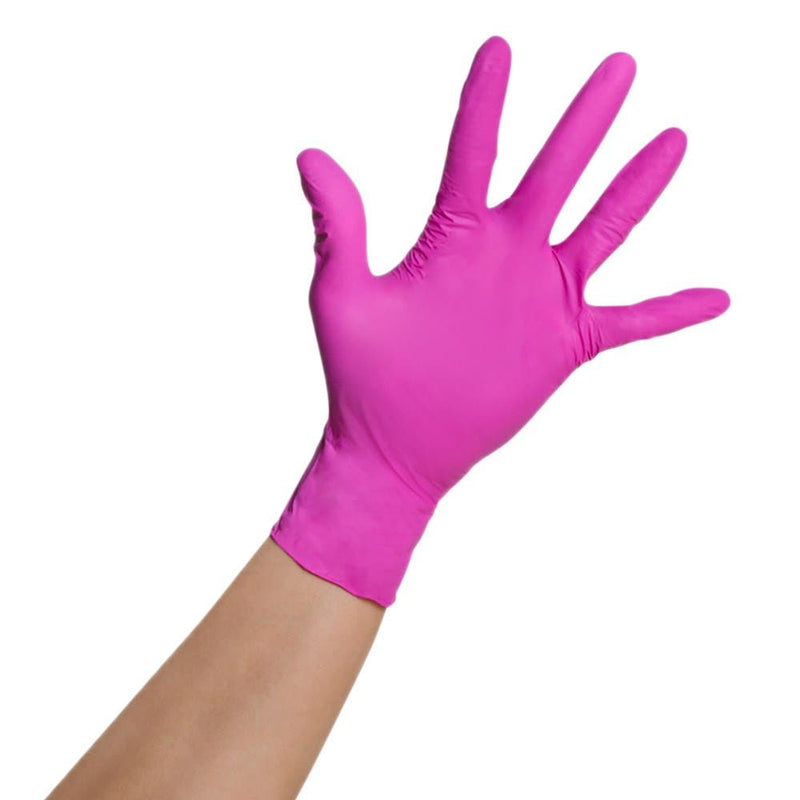 Framar Pink Paws Nitrile Gloves Medium 100pc