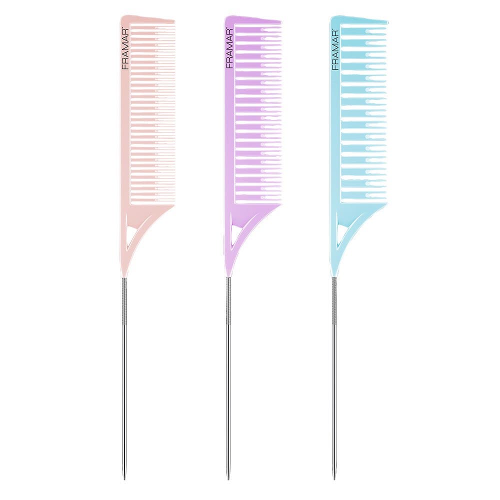 Framar Dreamweaver 3pk Highlighting Tail Combs - Pastel