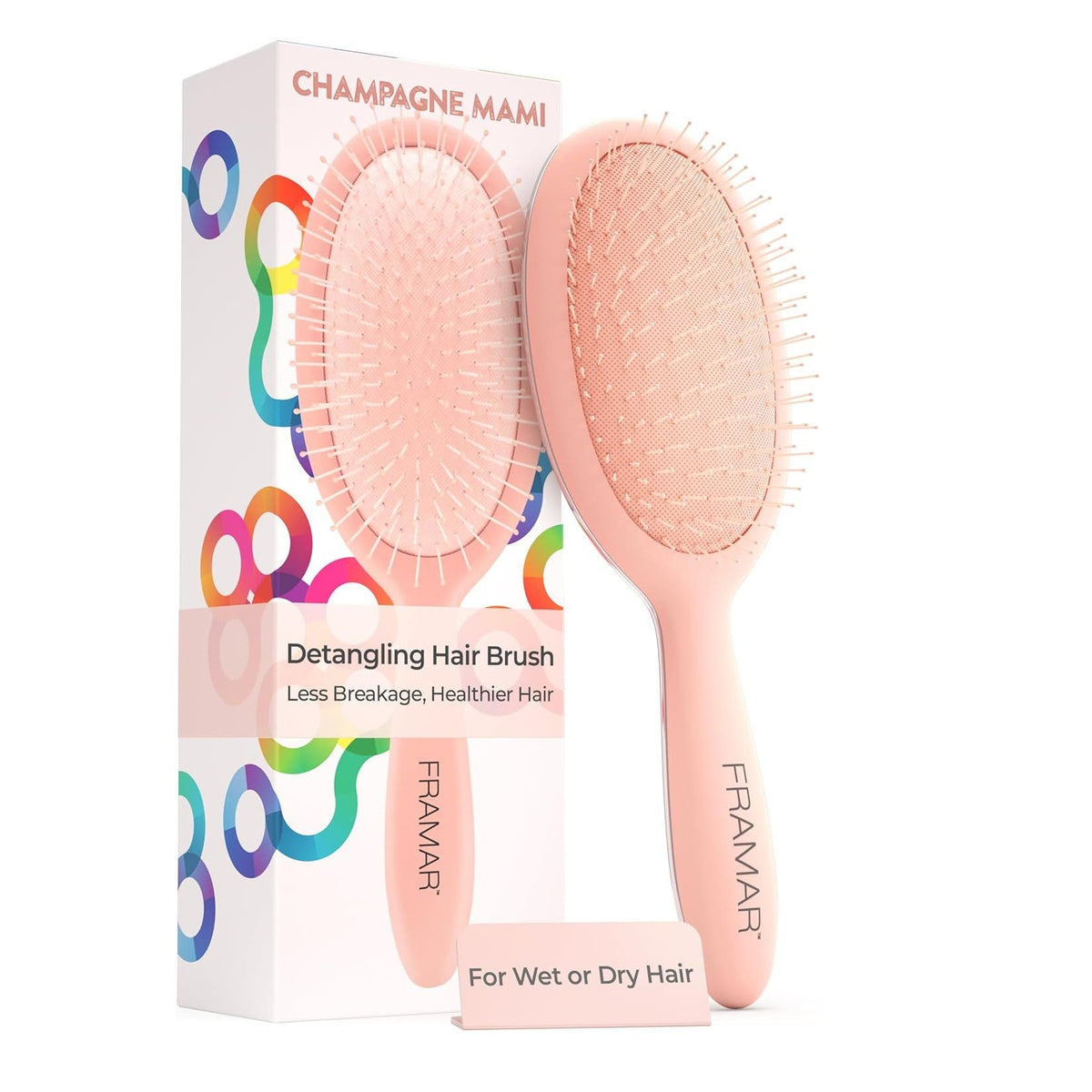 Framar Detangler Hair Brush - Champagne Mami