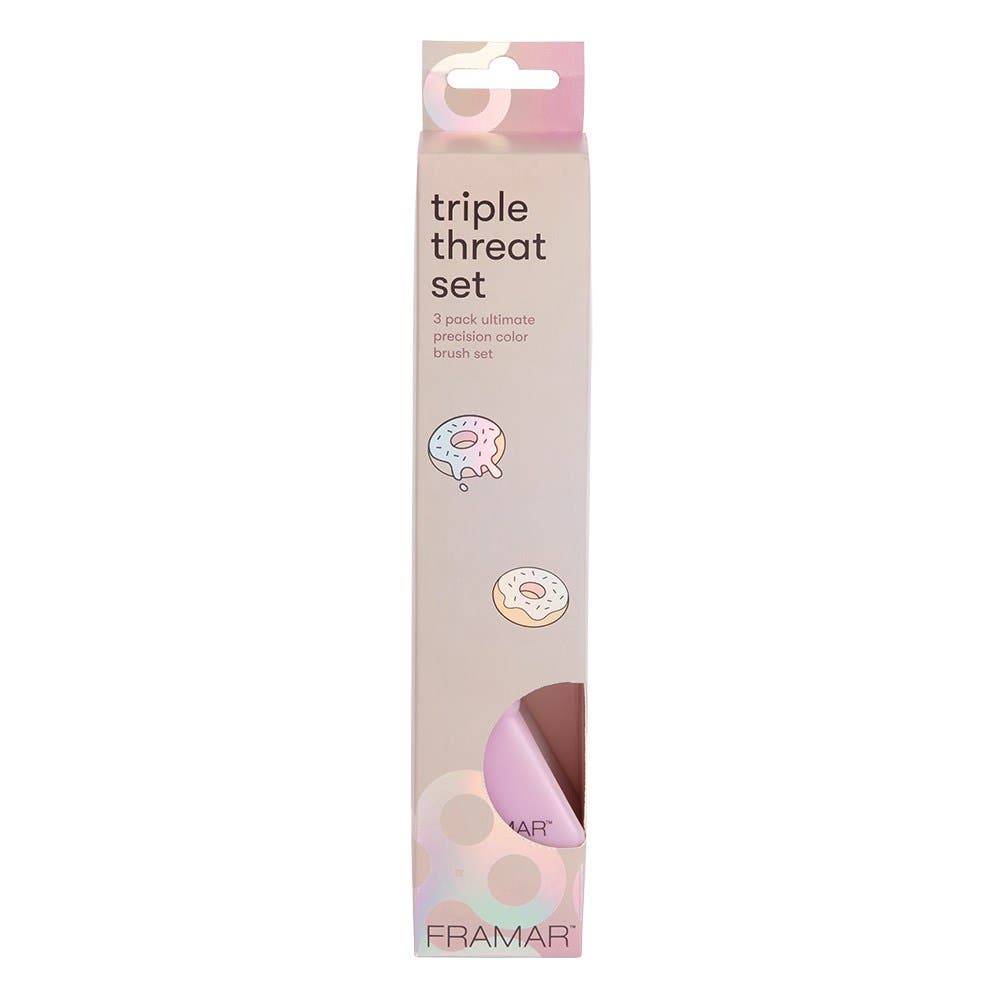 Framar Triple Threat Colour Tint Brush Set 3pk - Glazed Donut