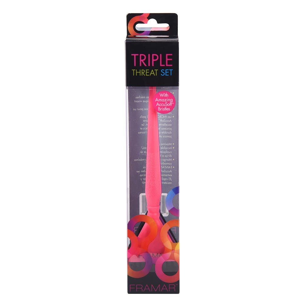 Framar Triple Threat Colour Tint Brush Set 3pk - Coloured