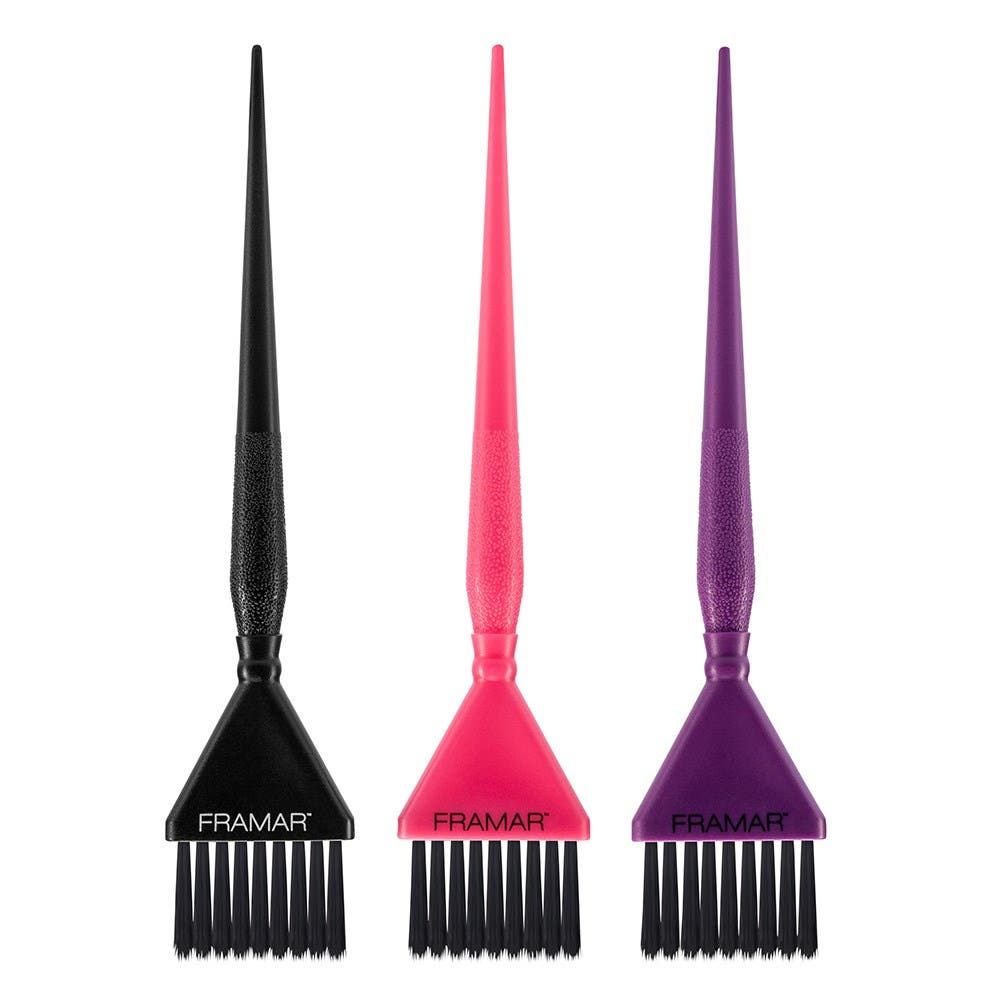 Framar Triple Threat Colour Tint Brush Set 3pk - Coloured