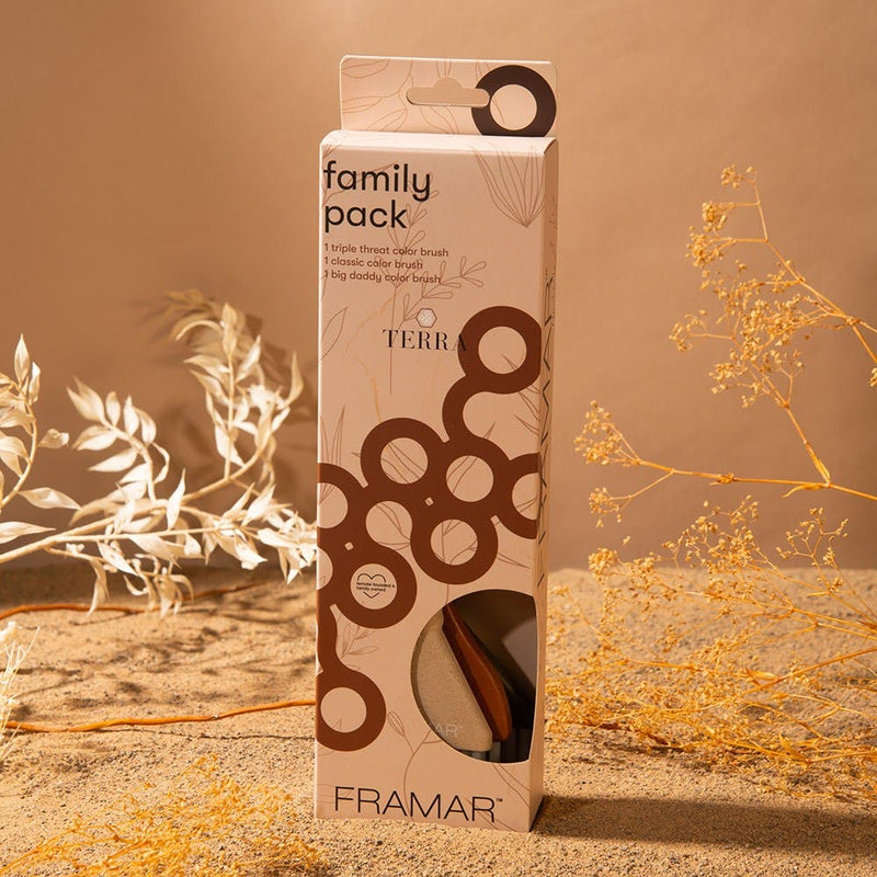 Framar Family Pack Colour Tint Brush Set 3pk - Terra