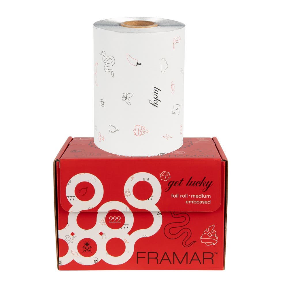 Framar Embossed Foil Roll Medium Get Lucky 12.7cm x 97.5m