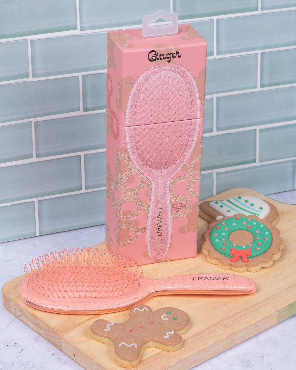 Framar Detangler Hair Brush Cookie Cutter - Ginger