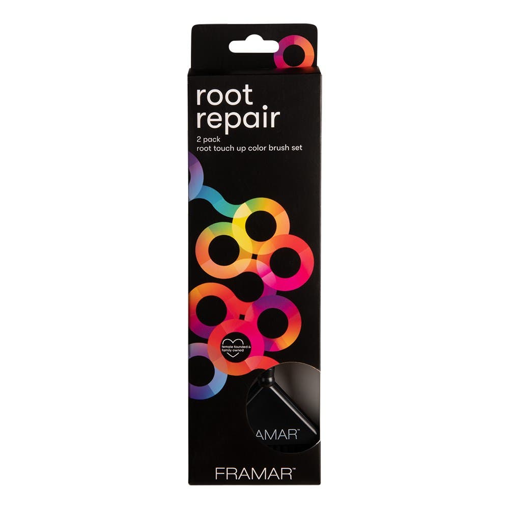 Framar Root Repair Root Touch Up Color Tint Brush 2pk - Black
