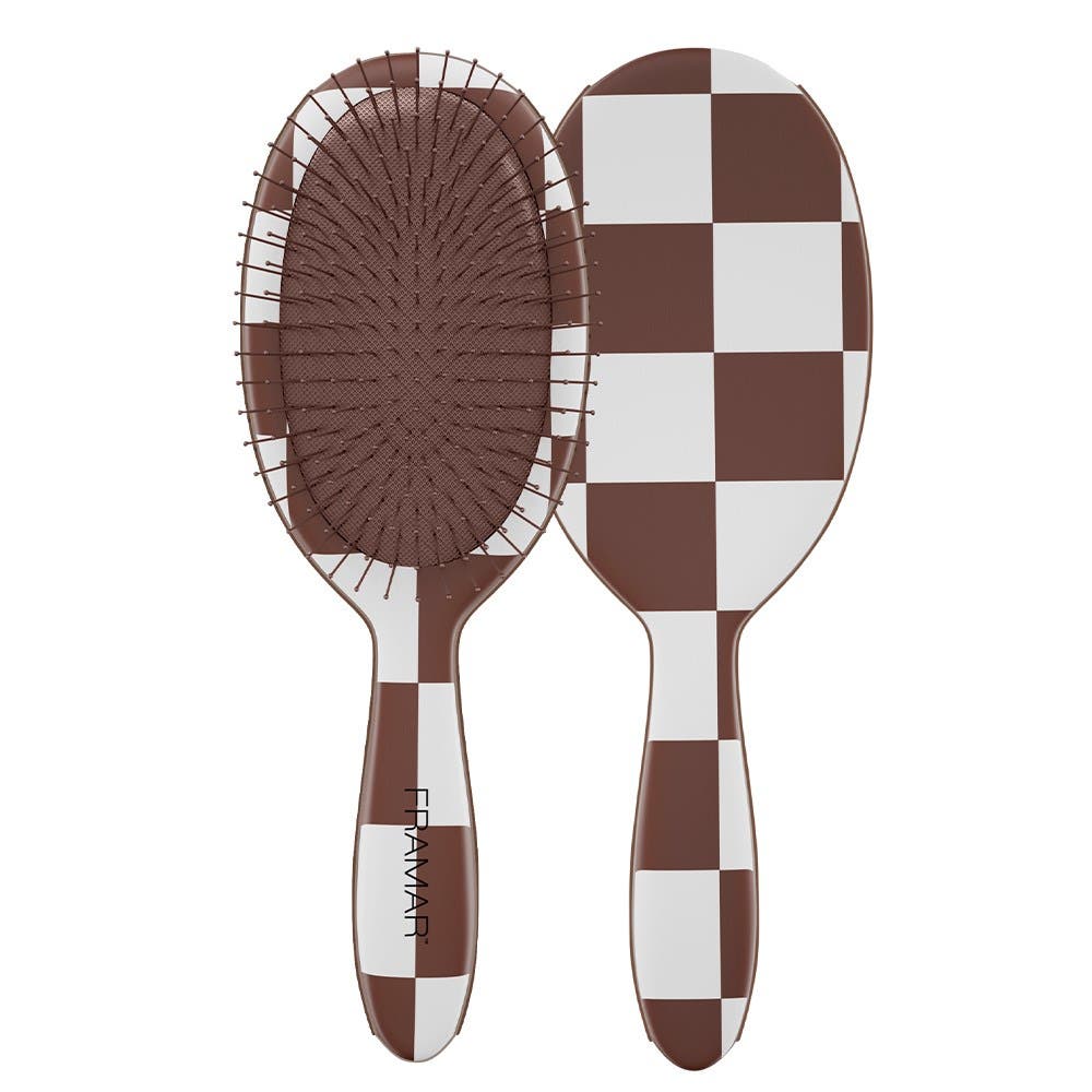 Framar Detangler Hair Brush Checked Out - Brown