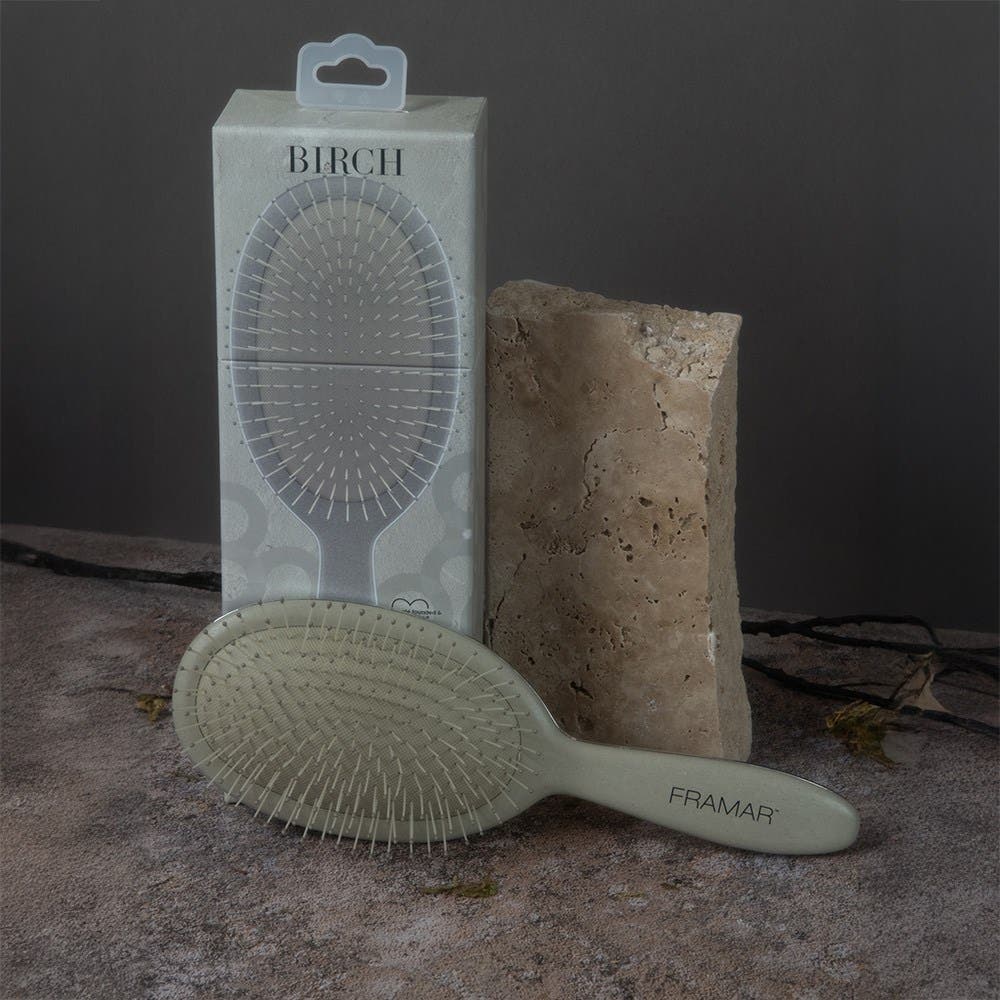 Framar Detangler Hair Brush Neutrals Sage - Birch