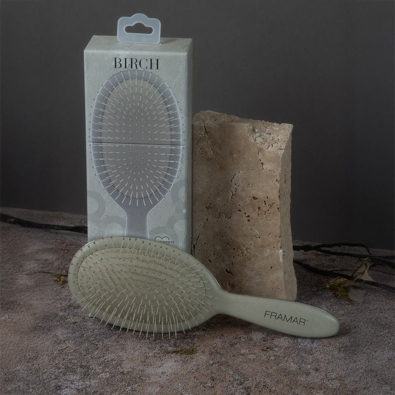 Framar Detangler Hair Brush Neutrals Sage - Birch