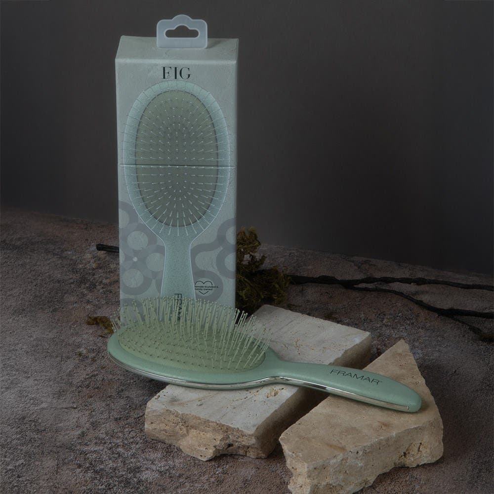Framar Detangler Hair Brush Neutrals Sage - Fig