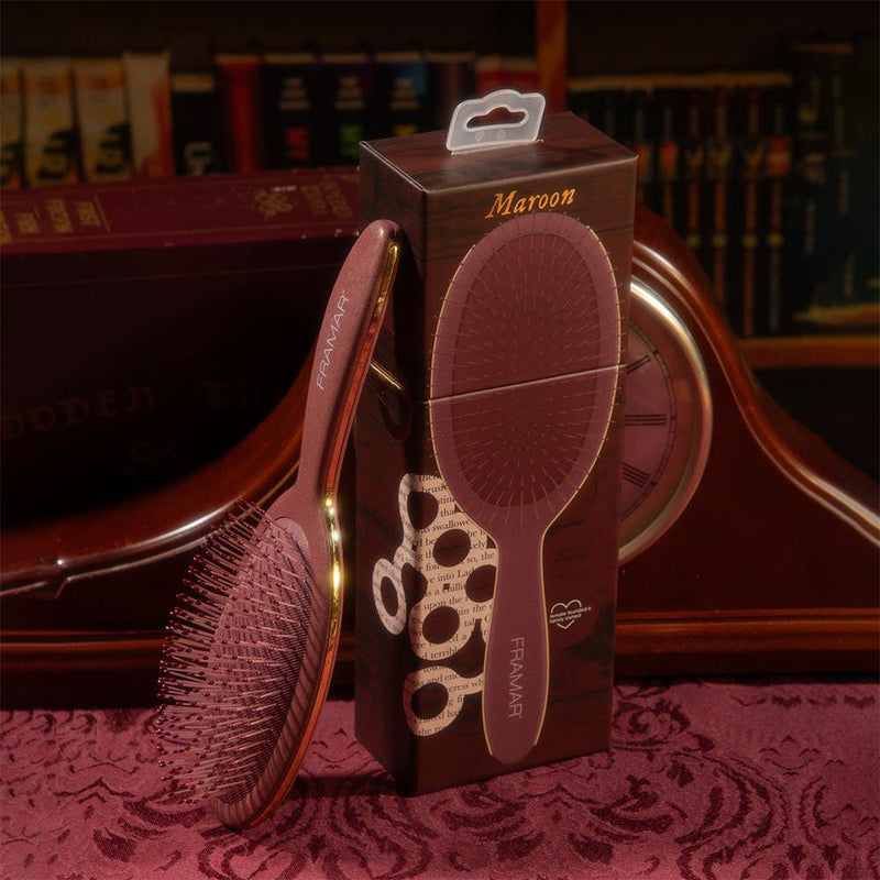 Framar Detangler Hair Brush Dark Academia - Maroon