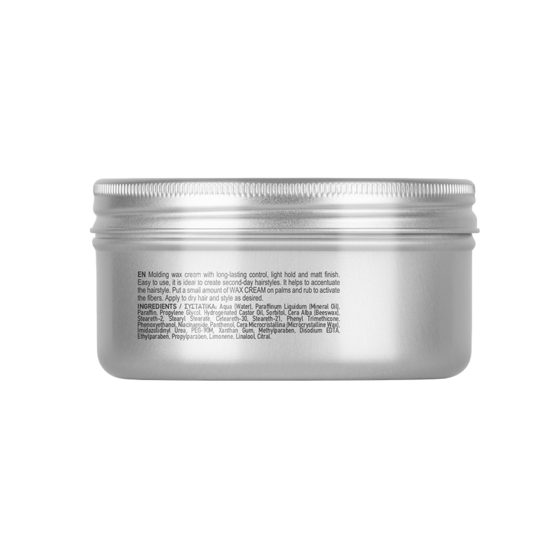 Farcom Seri Molding wax cream back label with ingredients and usage instructions
