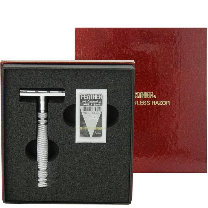 Feather AS-D2 Stainless Steel Safety Razor - Made in Japan