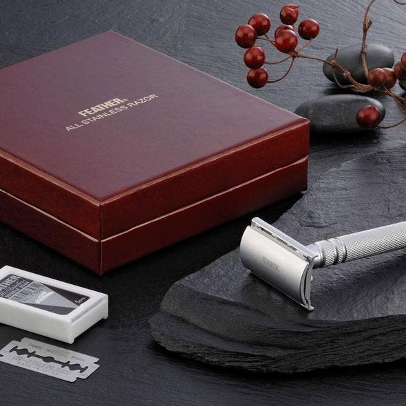 Feather AS-D2 Stainless Steel Safety Razor - Made in Japan