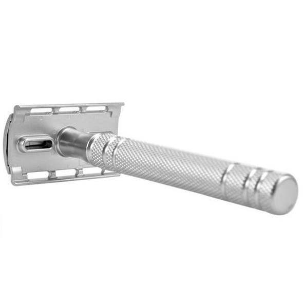 Feather AS-D2S Stainless Steel Safety Razor & Stand - Made in Japan