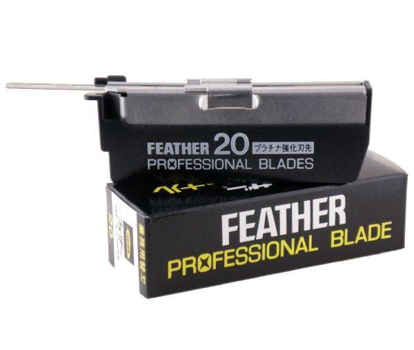 Feather Artist Club SS Folding Razor, Injector Blades Replacement PROFESSIONAL Dispenser 20 blades PB-20