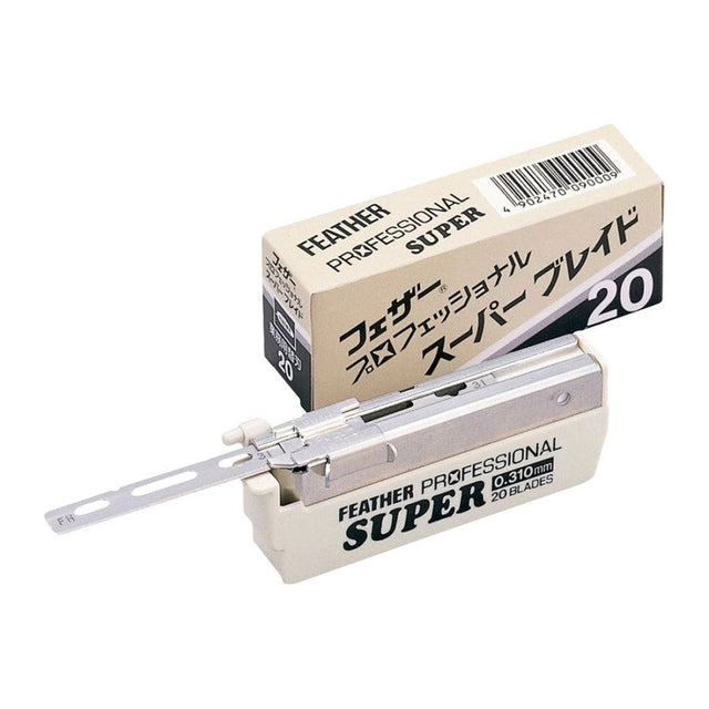 Feather Artist Club SS Folding Razor, Injector Blades Replacement SUPER Dispenser 20 blades PS-20