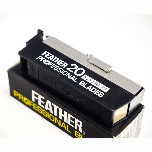 Feather Artist Club SS Folding Razor, Injector Blades Replacement PROFESSIONAL Dispenser 20 blades PB-20