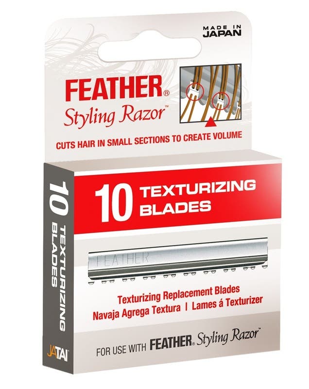 Feather Styling Razor Replacement 10 Texturizing Blades F1-20-106 - 1 Box 12 packs of 10