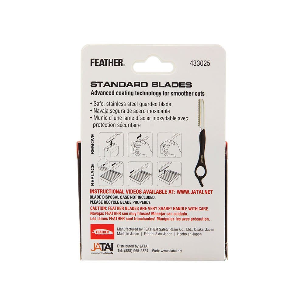 Feather Styling Razor Standard Replacement Bladess BLFS - 1 Box 12 packs of 10
