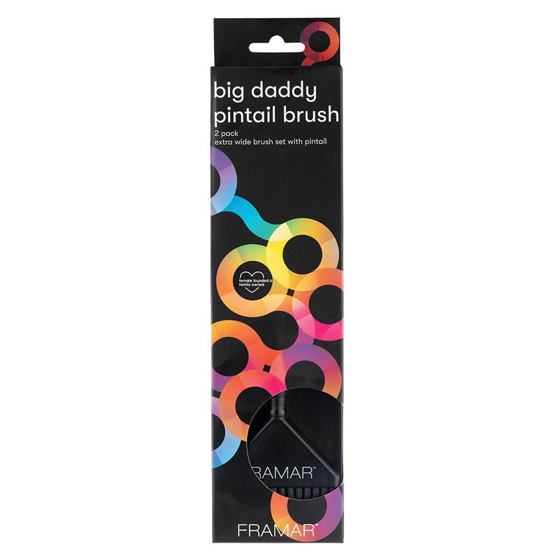 Framar Big Daddy Pintail Tint Brush Set 2pk - Black